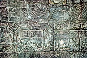 Angkor Thom - Bayon temple, bas-reliefs of the third enclosure, south wall 